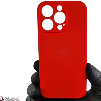Švelnus silikoninis dėklas - raudonas (Apple Iphone 14 Pro)